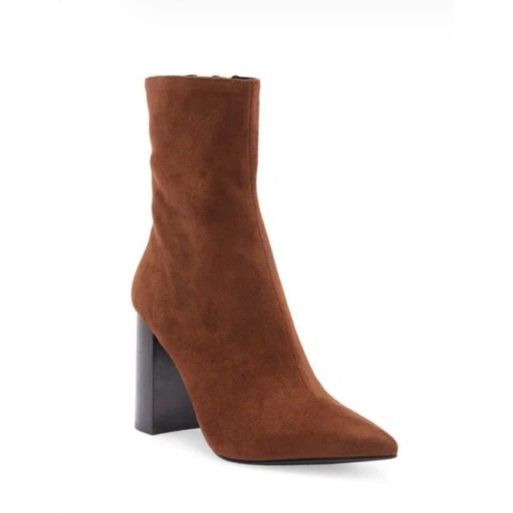 New JEFFREY CAMPBELL‎ Siren Bootie In Brown Suede Size 10